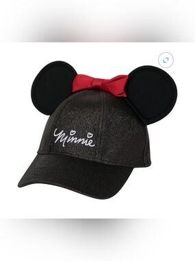 NWT Minnie Sparkle Cap with Red Bow and ears